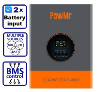 Гибридный инвертор солнечный PowMr 10000W 48V POW-RELAB-10KE (Max СH 120A, AC 60)