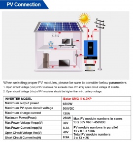 Изображение EASUN 6.2kW 48V ISolar-SMG-III-6.2KW (6200VA/6200W, Max CH 120A, AC 80) Wi-Fi - оригинальный размер 6
