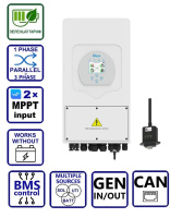 Гибридный инвертор солнечный Deye SUN-6K-SG03LP1-EU, LV (6kW, 48V, 1Ph, 2-MPPT) Wi-Fi