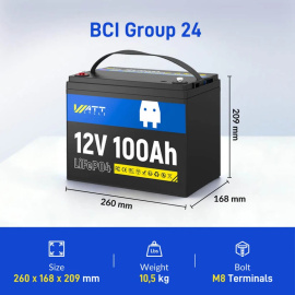 Изображение WattCycle 12V 100Ah WT12V100AH100 (LiFePo4, BMS, Low-temp) - оригинальный размер 5