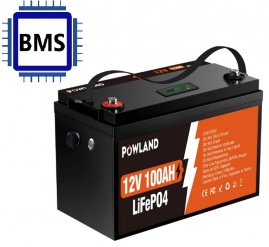 Powland 12V 100Ah IBattery-PL-12V-100AH (LiFePo4, BMS) 4
