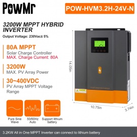 PowMr 3200W 24V POW-HVM3.2H-24V-N (Max CH 80A, AC 60) 9