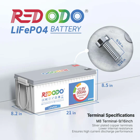 Redodo 12V 200Ah (LiFePo4, BMS 100A) 5