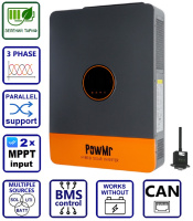 Гибридный инвертор солнечный PowMr 12000W 48V POW-SunSmart 12KPL3 (Max CH 260A, AC 120)