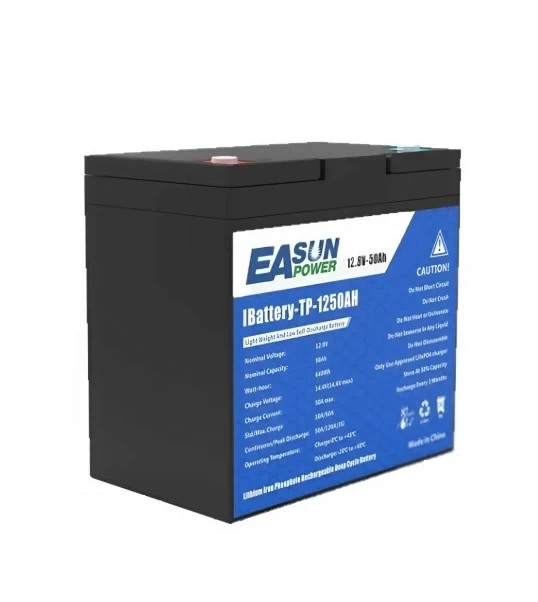 Изображение EASUN 12V 50Ah IBattery-TP-1250AH (LiFePo4, BMS) - оригинальный размер 1