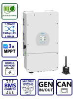 Гібридний інвертор сонячний Deye SUN-10K-SG02LP1-EU-AM3, LV (10kW, 48V, 1ph, 3-MPPT) Wi-Fi