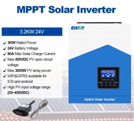 Изображение EASUN 3.2kW 24V ISolar-SMH-II-3.2KW (3200VA/3000W, Max CH 80A, AC 60) Wi-Fi - оригинальный размер 2
