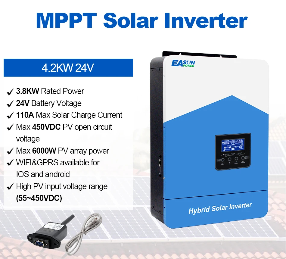 Изображение EASUN 4.2kW 24V ISolar SMH-II-4.2KW-24V (4200VA/3800W, Max CH 110A, AC 80) Wi-Fi - оригинальный размер 5