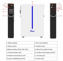 Deye 48V (51.2V) 120Аh RW-M6.1-B (LiFePo4, BMS) 3