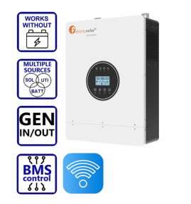 Felicity Solar 4kW 24V IVEM4024-II (4000VA/4000W, Max CH 120A, AC 120, Gen-port) Wi-Fi 1