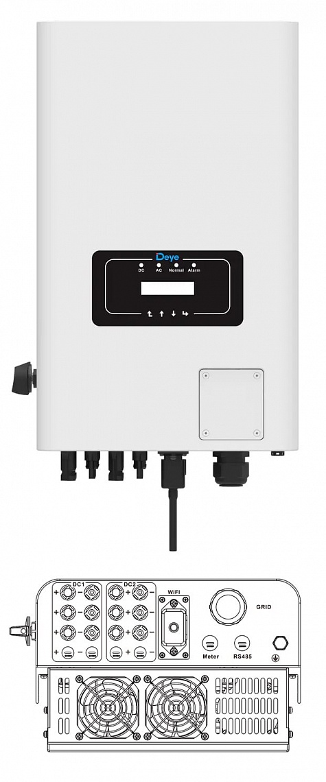 Изображение Deye SUN-30K-G04 (30kW, 3Ph, 2-MPPT) Wi-Fi - оригинальный размер 3