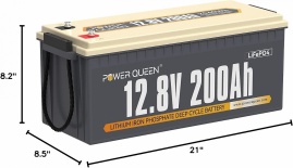 Изображение Power Queen 12V 200Ah (LiFePo4, BMS 100A) - оригинальный размер 2