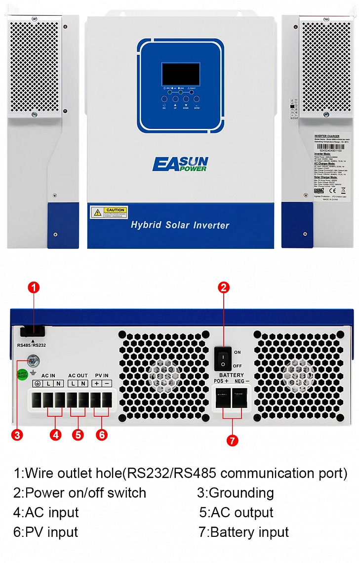 EASUN 2kW 12V ISolar-SMG-II-2KW-12V (2000VA/2000W, Max CH 120A, AC 80) Wi-Fi 7