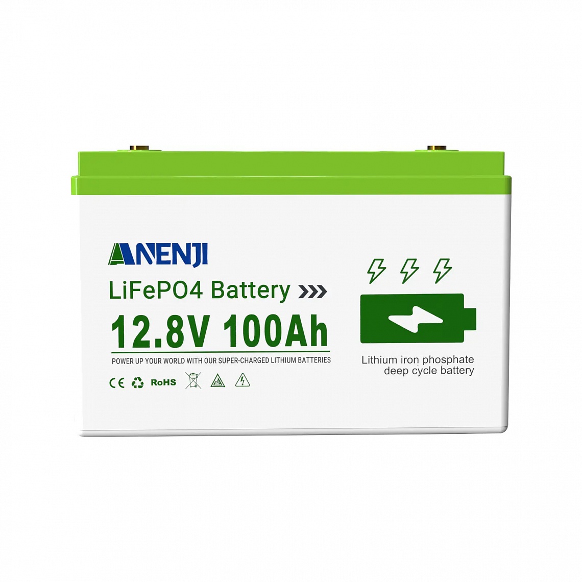 Изображение Anenji 12V 100Ah ANJ-12V-100AH-S (LiFePo4, BMS, Bluetooth) - оригинальный размер 2