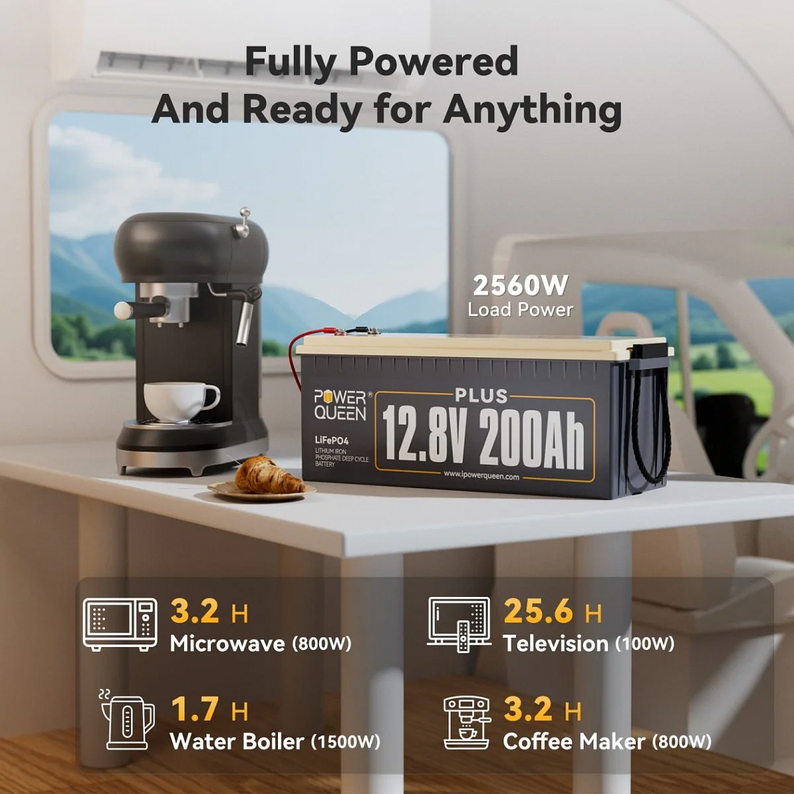 Power Queen 12V 200Ah Plus (LiFePo4, BMS 200A) 3