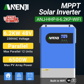 Изображение Anenji 6200W 48V ANJ-HHP-II-6.2KP (6200VA/6200W, Max CH 120A, AC 80) Wi-Fi - оригинальный размер 6