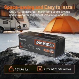 Изображение Humsienk 24V 200Ah Plus HS24V200AH250PLUS (LiFePo4, BMS 250A, Low-temp) - оригинальный размер 4