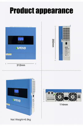 Anenji 4200W 24V ANJ-4200W-24V-W (4200VA/4200W, Max CH 120A, AC 120) Wi-Fi 4
