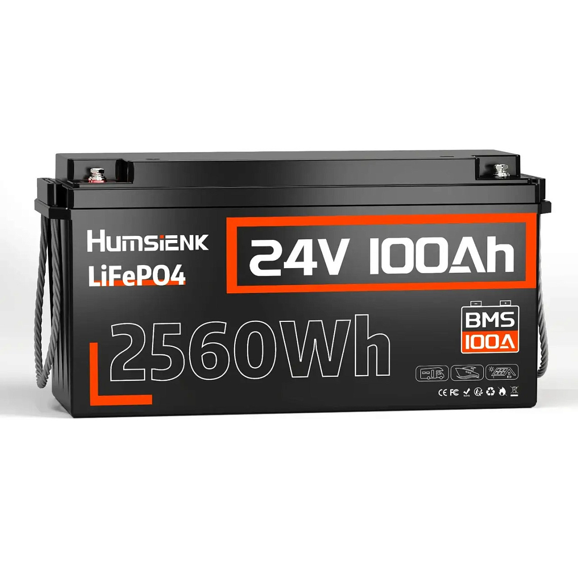 Humsienk 24V 100Ah HS24V100AH100 (LiFePo4, BMS 100A, Low-temp) 2