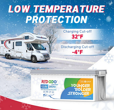 Просмотреть детальное фото LifePo4 аккумуляторные батареи Redodo 12V 280Ah Low-Temp (LiFePo4, BMS 200A) 3 Изображение Redodo 12V 280Ah Low-Temp (LiFePo4, BMS 200A) - оригинальный размер 3