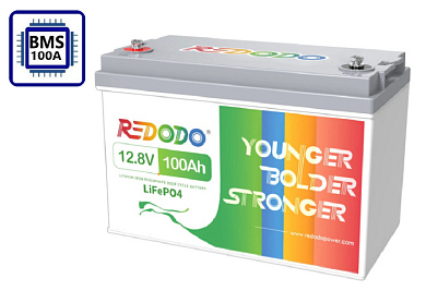Просмотреть детальное фото LifePo4 аккумуляторные батареи Redodo 12V 100Ah (LiFePo4, BMS 100A) 1 Изображение Redodo 12V 100Ah (LiFePo4, BMS 100A) - оригинальный размер 1
