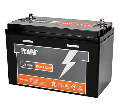 Просмотреть детальное фото LifePo4 аккумуляторные батареи PowMr 12V 100Ah POW-100AH-12.8V (LiFePo4, BMS) 3 Изображение PowMr 12V 100Ah POW-100AH-12.8V (LiFePo4, BMS) - оригинальный размер 3