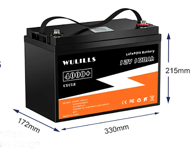 Просмотреть детальное фото LifePo4 аккумуляторные батареи Liemium/WULILLS 12V 100Ah Puls (LiFePo4, BMS) 2 Изображение Liemium/WULILLS 12V 100Ah Puls (LiFePo4, BMS) - оригинальный размер 2